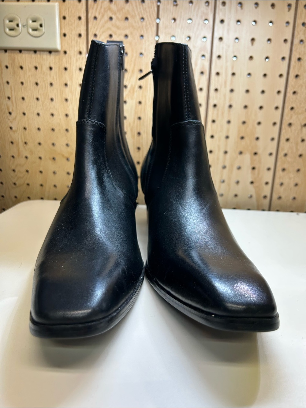 Osstone Mens Chelsea  Black Leather Ankle Boots